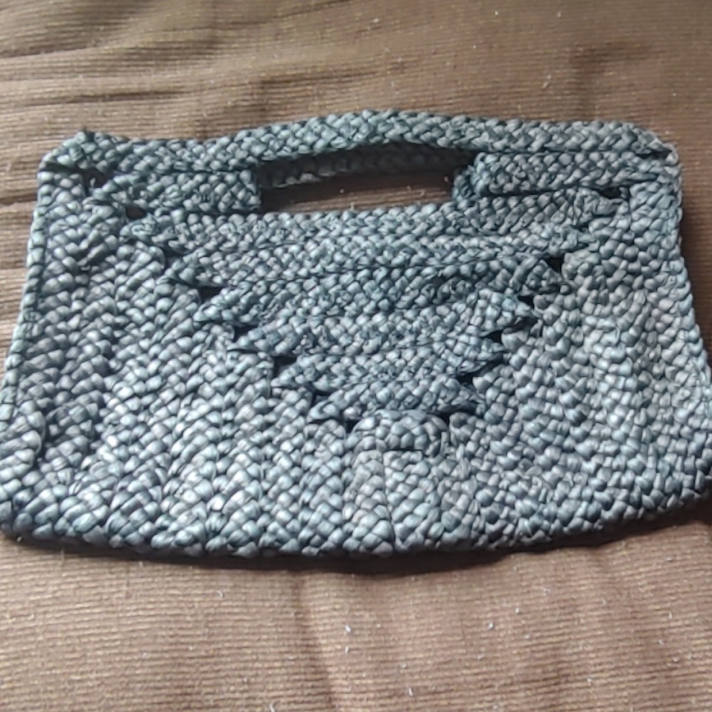 Woven Dark Grey handbag